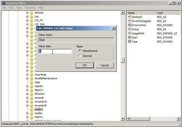 Modify Registry and Change Motherboard and CPU