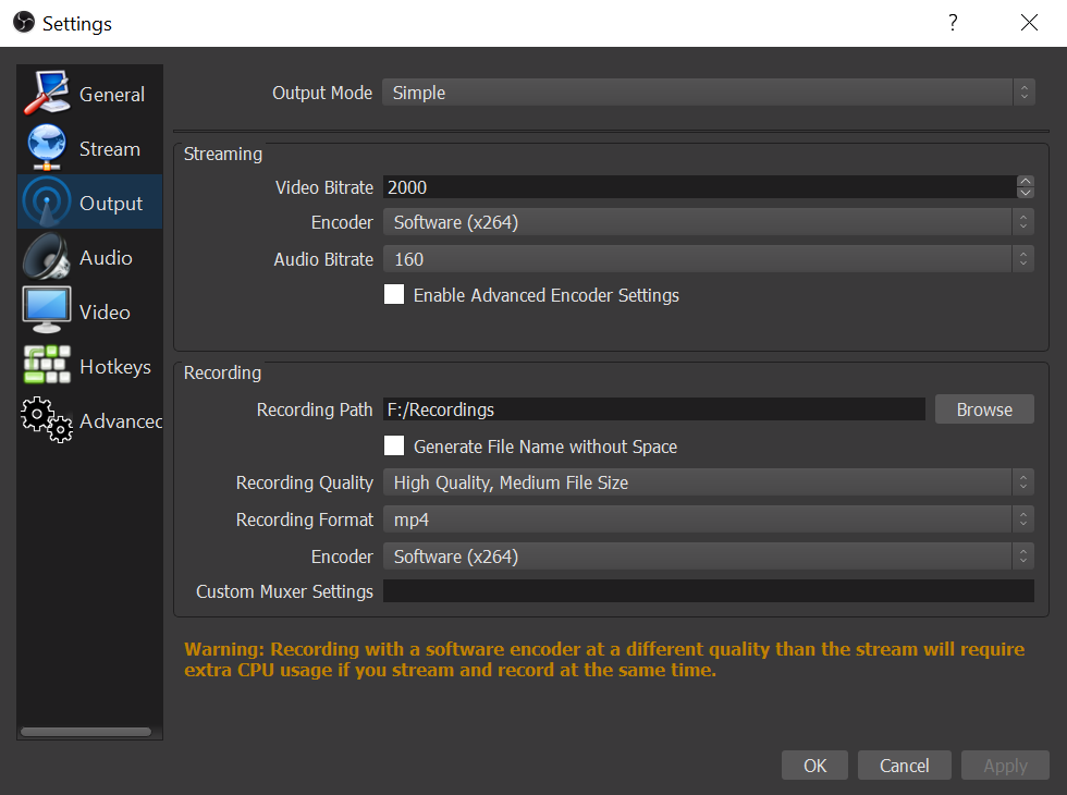 Obs Using Too Much CPU?