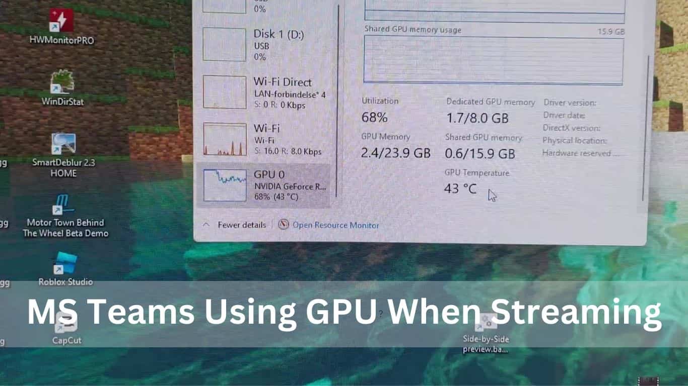 MS Teams Using GPU When Streaming