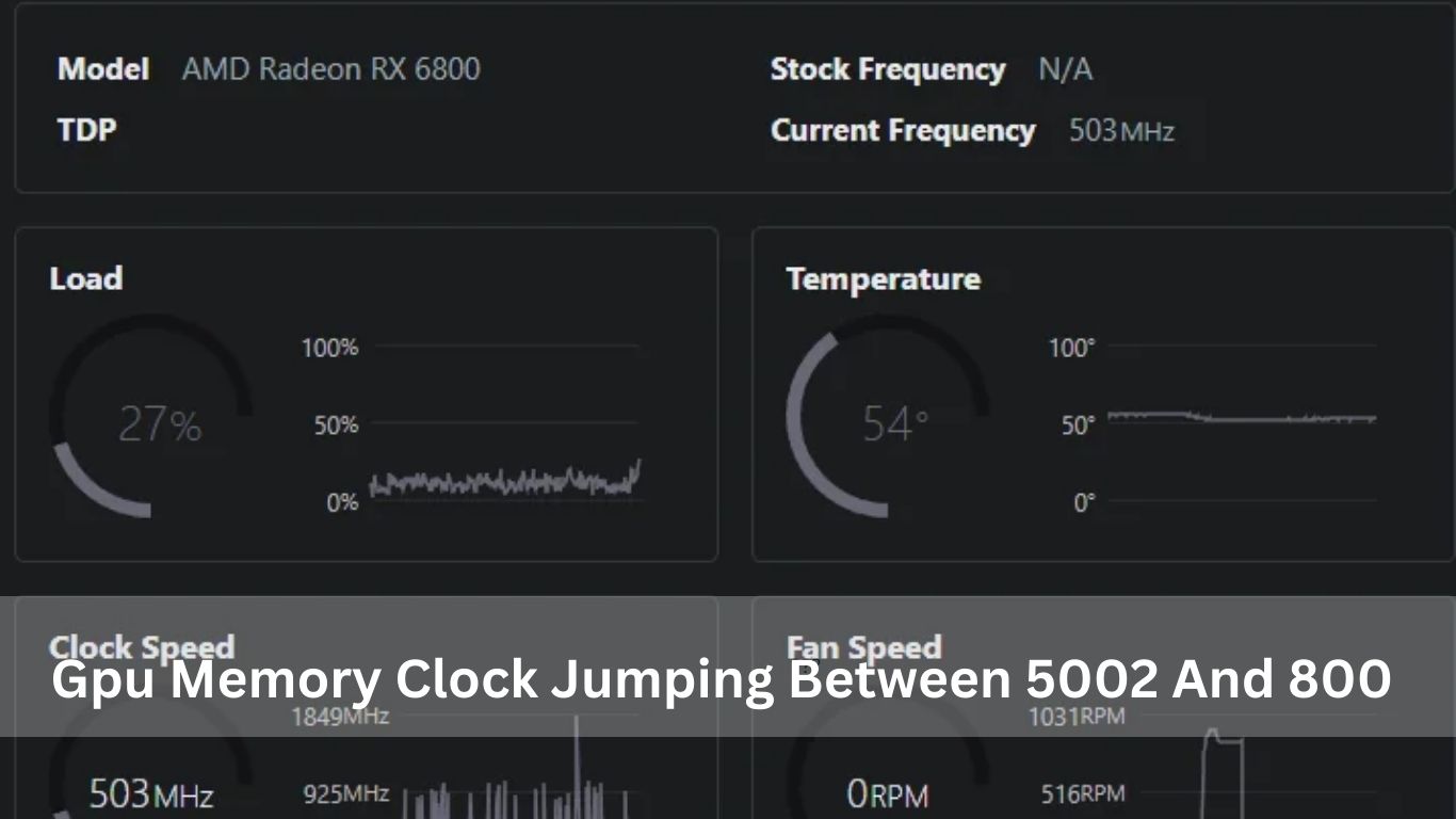 Gpu Memory Clock Jumping Between 5002 And 800